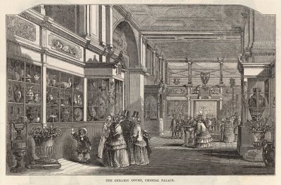 A, cerâmico, corte, cristal, palácio de English School