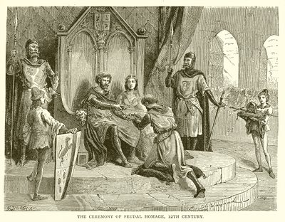 A Cerimônia da Homenagem Feudal, Século XII de English School