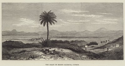 A Cadeia do Monte Olimpo, Chipre (gravura) de English School