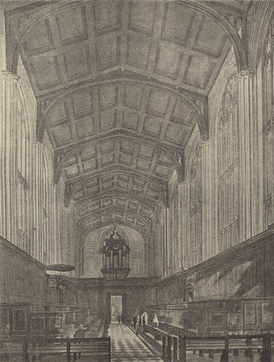 A capela, olhando para o oeste, 1816 (gravura) de English School