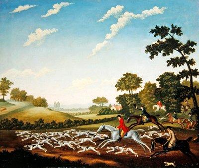 The Chase, c.1770 (óleo sobre tela) de English School