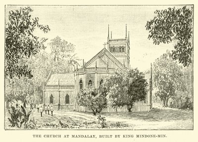 A Igreja em Mandalay, construída pelo rei Mindone-Min de English School