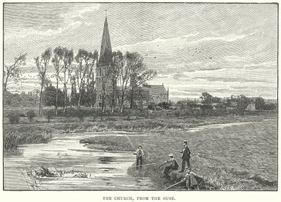 A Igreja, vista do Ouse (gravura) de English School