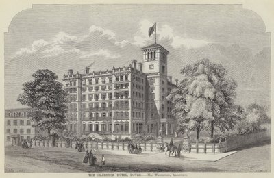 O Hotel Clarence, Dover (gravura) de English School