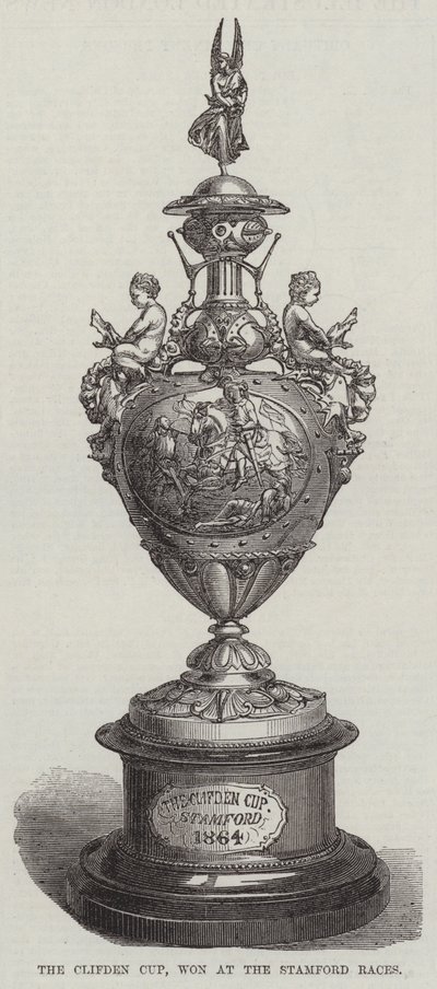 A Taça Clifden, ganha na Stamford Races (gravura) de English School