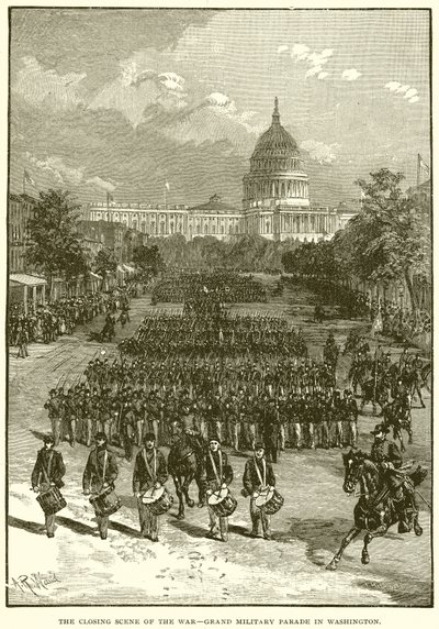 A Cena de Encerramento da Guerra - Grand Parade Militar em Washington de English School