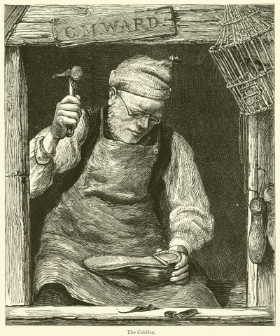 O Cobbler (gravura) de English School