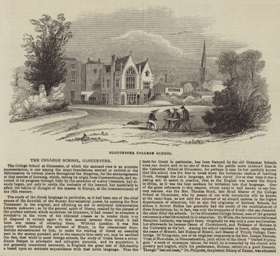 The College School, Gloucester (gravura) de English School