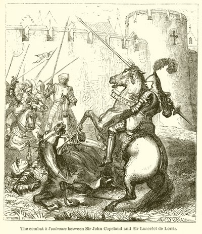 O Combate & Foutrance entre Sir John Copeland e Sir Lancelot de Lorris de English School
