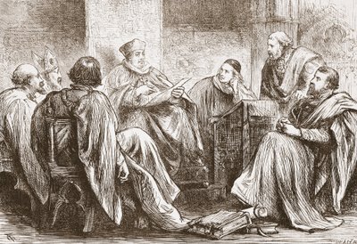 O Conclave Eleito o Imperador da Alemanha, ilustração da História do Protestantismo por James Aitken Wylie (1808-1890), pub. 1878 de English School