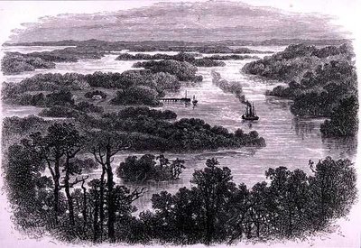 The Confluence of the Murray and Darling Rivers, perto de Wentworth, Nova Gales do Sul, Austrália, de 