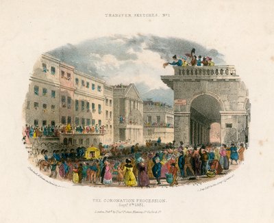 A Procissão da Coroação, 8 de setembro de 1831 de English School