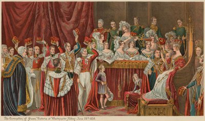 A coroação da rainha Vitória na Abadia de Westminster, 28 de junho de 1838 de English School