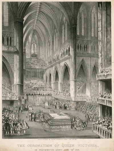 A Coroação da Rainha Vitória na Abadia de Westminster, 28 de junho de 1838 de English School