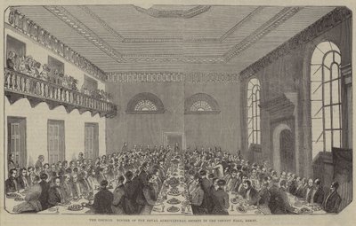 O jantar do Conselho, Royal Agricultural Society, County Hall, Derby de English School