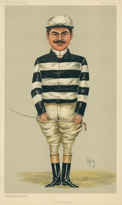 O Conde Della Catena, Conde Strickland, 4 de maio de 1893, desenho animado da Vanity Fair de English School