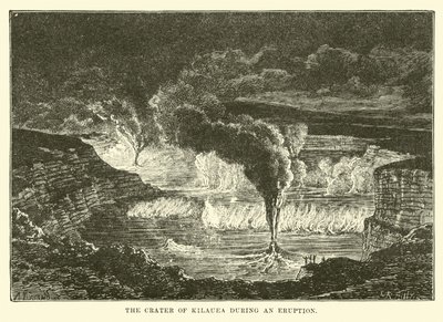 A cratera do Kilauea durante uma erupção de English School