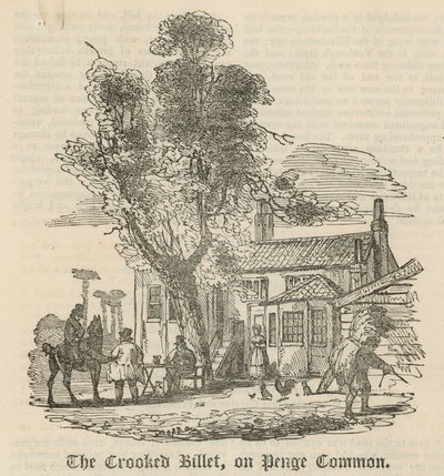 O tarugo curvado em Penge Common, Londres de English School