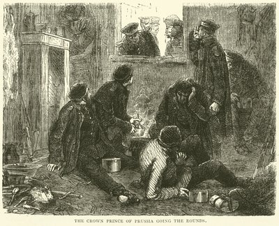 O príncipe herdeiro da Prússia vai as rondas, novembro de 1870 de English School