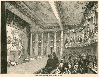O Cyclorama e Music Hall no Coliseu, em Londres de English School