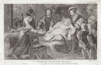 A morte de Leonardo da Vinci de English School