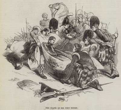 A Morte de Sir John Moore (gravura) de English School