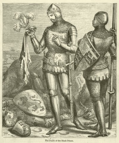 A Morte do Príncipe Negro (gravura) de English School