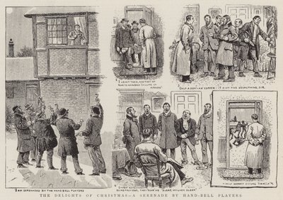 The Delights of Christmas, a Serenade by Hand-Bell Players (gravura) de English School