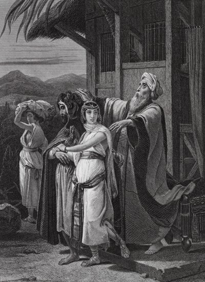A partida de Rebeca (gravura) de English School