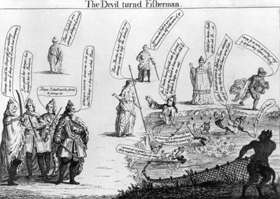 O diabo virou pescador, c.1757 de English School