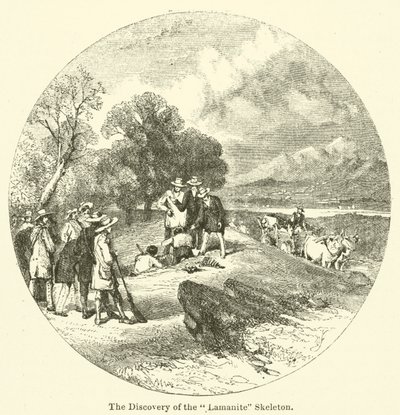 A Descoberta do Esqueleto "Lamanite" (gravura) de English School