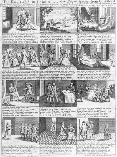 Os Médicos do Trabalho, ou um New Whim Wham de Guildford, 1726 de English School