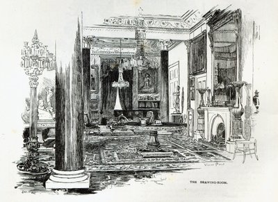 A sala de desenho, casa de Osborne, de &39;hora de lazer&39;, 1888 de English School