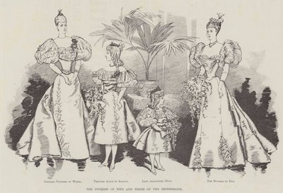 A Duquesa de Fife e Três das Damas de Honra (gravura) de English School