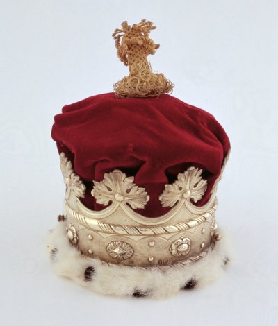 A Duquesa de Norfolks Coronet (prata dourada, veludo e arminho) de English School