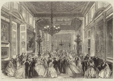 A assembléia da Duquesa de Sutherland na Stafford House em homenagem a Garibaldi de English School