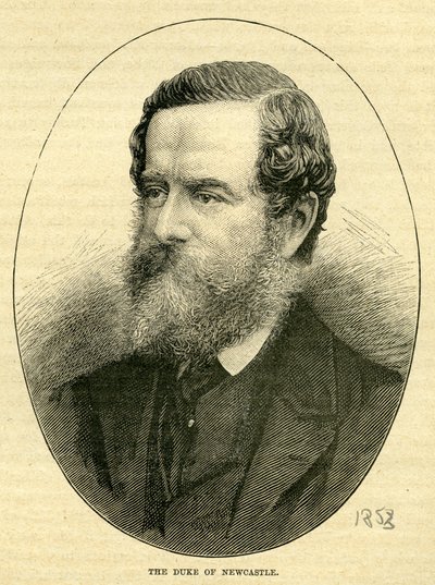 O duque de Newcastle (1811-64) de English School