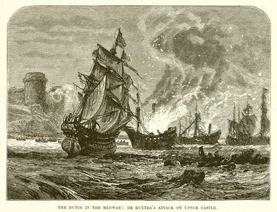 Os holandeses no ataque Medway: De Ruyters no castelo de Upnor de English School
