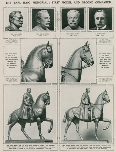 O Memorial Earl Haig: Primeiro Modelo e Segundo Comparado de English School