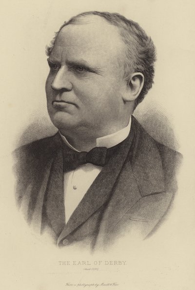 O conde de Derby, morreu em 1893 de English School