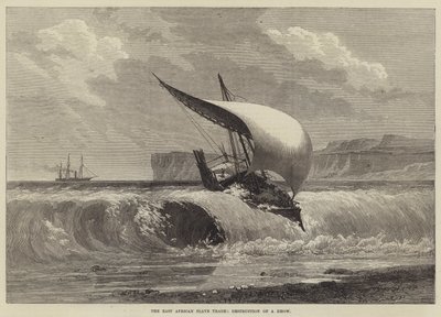 O comércio de escravos na África Oriental, a destruição de um Dhow de English School