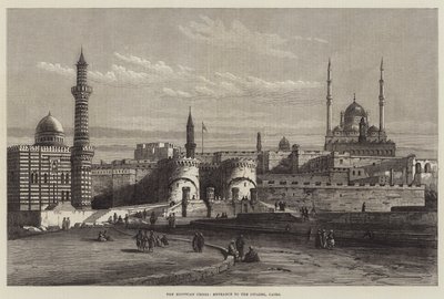 A Crise Egípcia, Entrada para a Cidadela, Cairo (gravura) de English School