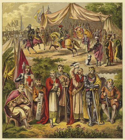 Os Oito Primeiros Reis Plantagenetas; Rei Henrique II, Rei Ricardo I, Rei João, Rei Henrique III, Rei Eduardo I, Rei Eduardo II, Rei Eduardo III, Rei Ricardo II de English School