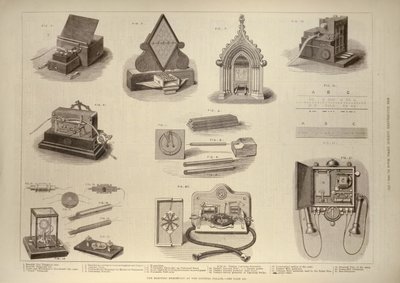 A exposição elétrica no Crystal Palace, do The Illustrated London News, 18 de março de 1882 de English School