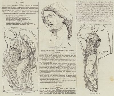 Os Mármores de Elgin (gravura) de English School