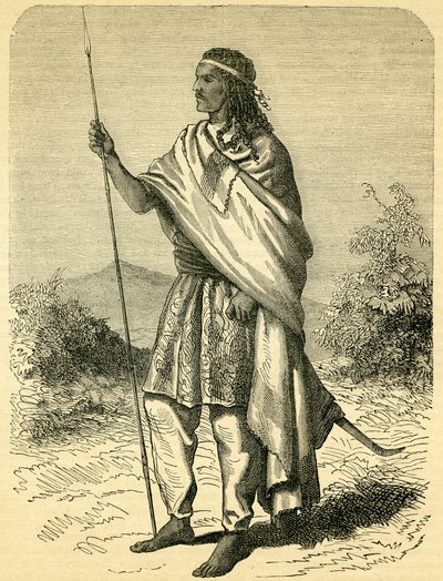 O Imperador Teodoro II (c.1818-68) (gravura) de English School