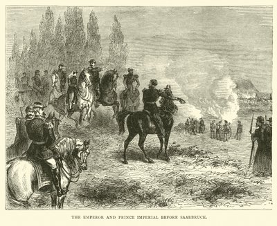 O Imperador e o Príncipe Imperial antes de Saarbruck, agosto de 1870 de English School