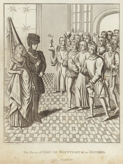 A entrada de Iohn de Mountfort e sua duquesa em Nantes de English School