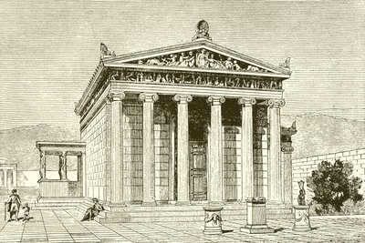 O Erechtheion, um famoso templo em Atenas para o Herói Erectheios de English School
