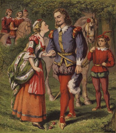 A Fada Na Fonte, Ou As Duas Raparigas (cor litho) de English School